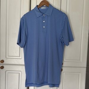 Blue Striped Polo Shirt